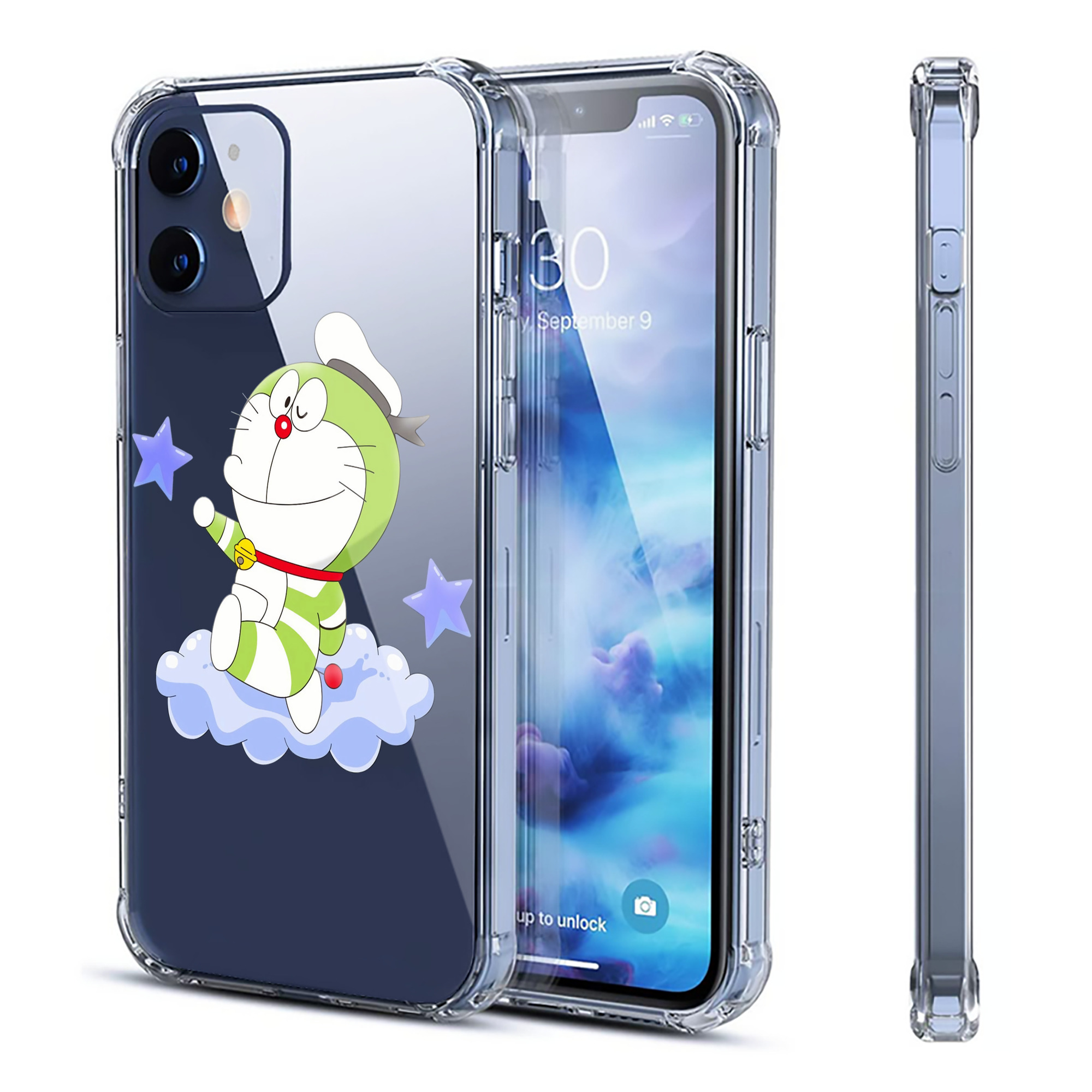（画像用） ドラえもん Doraemon 【iPhone 12シリーズ対応】透明スマホケース（クリアソフトケース）